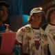 riah Ferguson, Gaten Matarazzo, and Finn Wolfhard in Stranger Things.